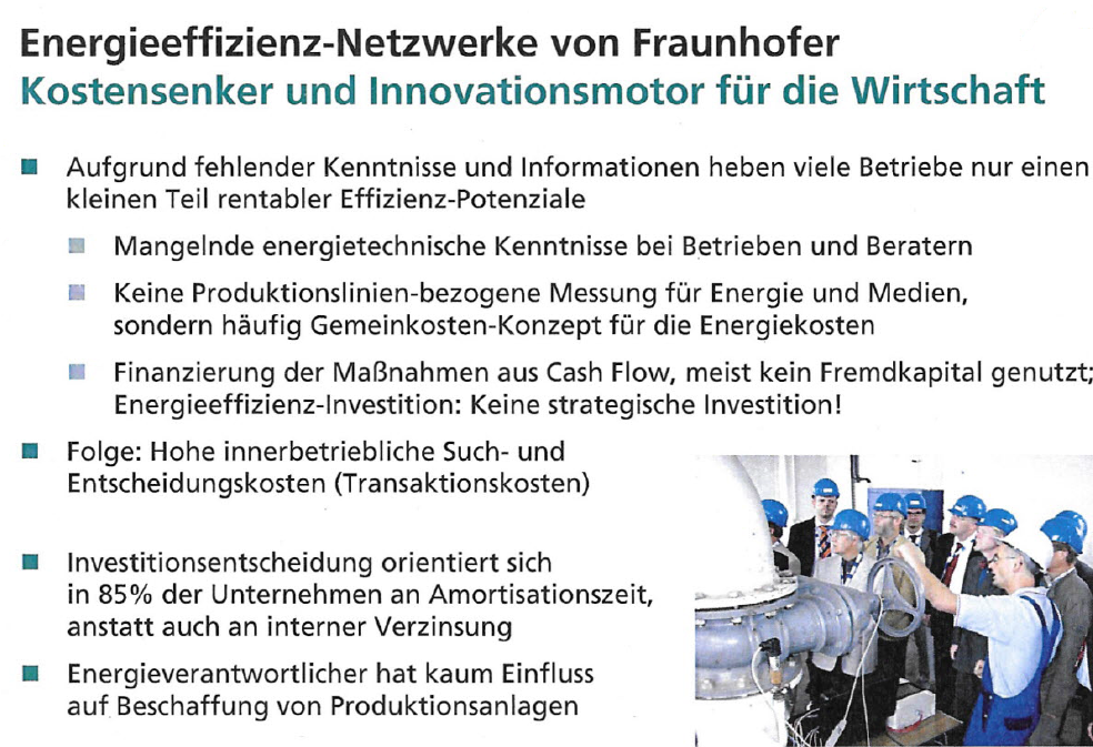 Effizienzpotenziale zu wenig genutzt - Grafik © Fraunhofer
