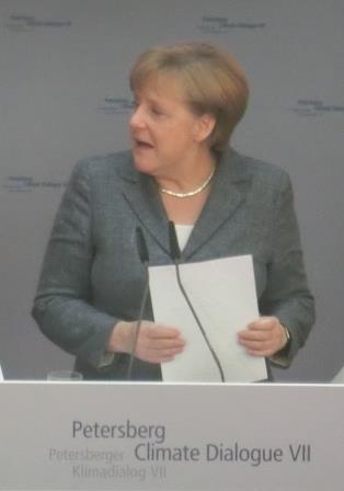 Angela Merkel vor dem 7. Petersberger Dialog - Foto © Gerhard Hofmann, Agentur Zukunft für Solarify