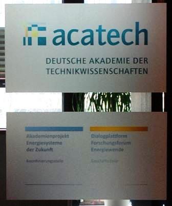 acatech Türschild - Foto © - Foto © Gerhard Hofmann, Agentur Zukunft für Solarify 20140325