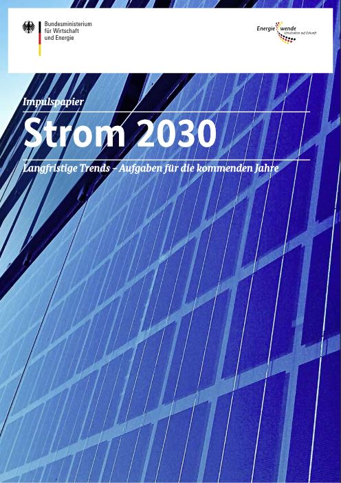 Strommarkt 2030 - Impulspapier - Titel - Foto © BMWi 2016