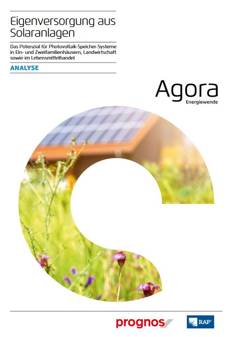 Agora-Prognos-Studie Eigenversorgung aus Solaranalgen - Titel © Prognos