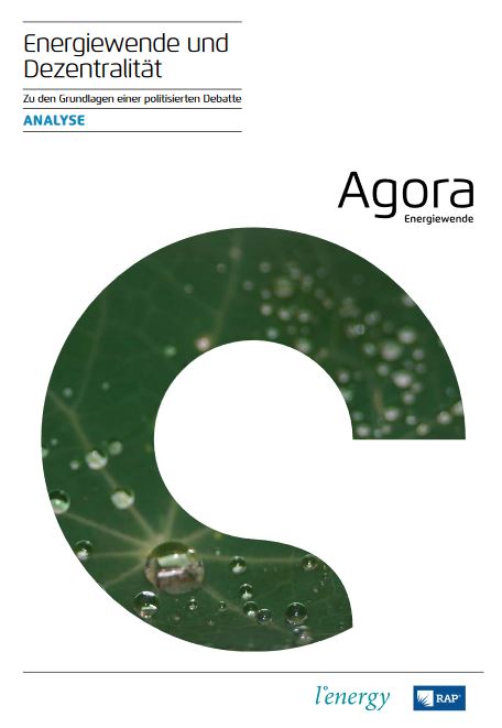 Energiewende und Dezentralität - Analyse © Agora Energiewende, L'energy, RAP