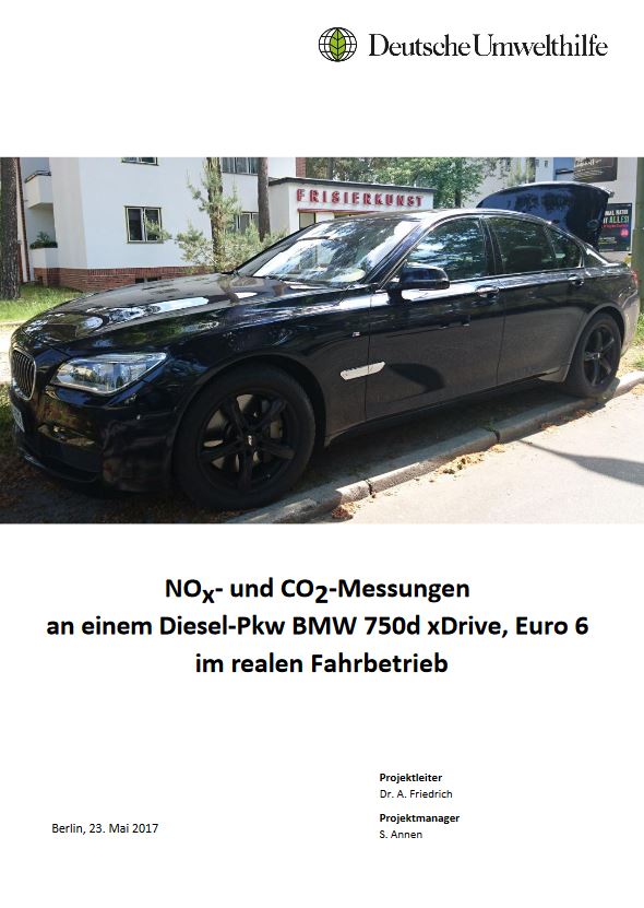 NOx- und CO2-Messungen am BMW 750d - Titel © Simon Annen/DUH