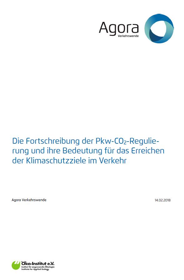 Öko-Inst-Studie EU-Fortschreibung der PKW-CO2-Regulierung - Titel Agora Verkehrswende; Öko-Institut