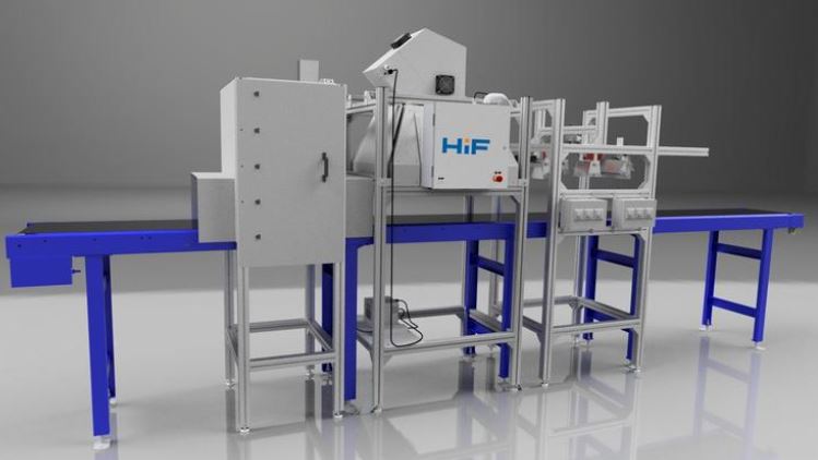 Versuchsanlage zur Charakterisierung sekundärer Rohstoffe auf einem Förderband am Helmholtz-Institut Freiberg für Ressourcentechnologie (HIF) - Foto @ HZDR