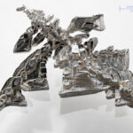 Silber in Reinform: Ein elektrolytisch gezüchteter Kristall mit gut erkennbaren dendritischen Strukturen (>99,95?% Reinheit, ca. 11?g). © Alchemist-hp (CC-BY-SA)