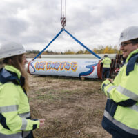 Wasserstoff-Rohr 'H2 inside'-Graffiti